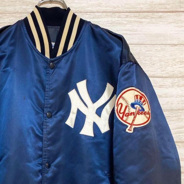 USA製 スターター ヤンキース サテン スタジャン ジャケット Yankees