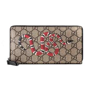 グッチ(Gucci)の【本日限定値下げ】GUCCI 長財布 スネーク プリント GGスプリーム (長財布)