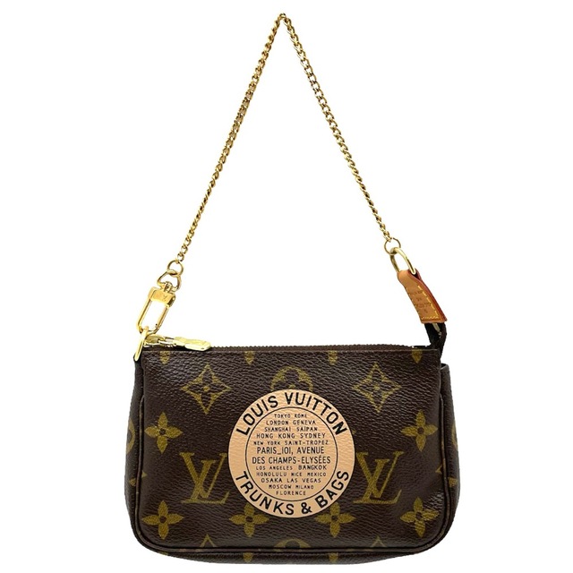 LOUIS VUITTON - LOUIS VUITTON ルイヴィトン ハンドバッグ モノグラム ミニポシェットアクセソワール T＆B チェーン アクセサリーポーチ 鞄 かばん M60153    ブラウン 茶 ベージュ ゴールド金具 レディース ギフト 美品【中古品】