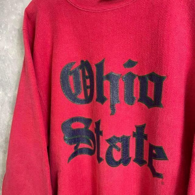 チャンピオン 90s リバースウィーブ オハイオ 赤 黒 OHIO XL