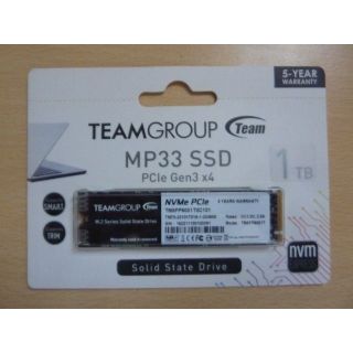 【新品未開封】Team M.2 2280 NVMe SSD 1TB PCIe(PCパーツ)