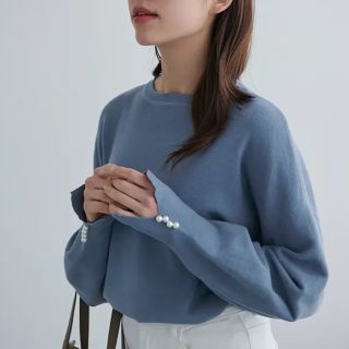 専用！【美品】fifth Edit Sheen ぽわん袖パールデザインニット(ニット/セーター)