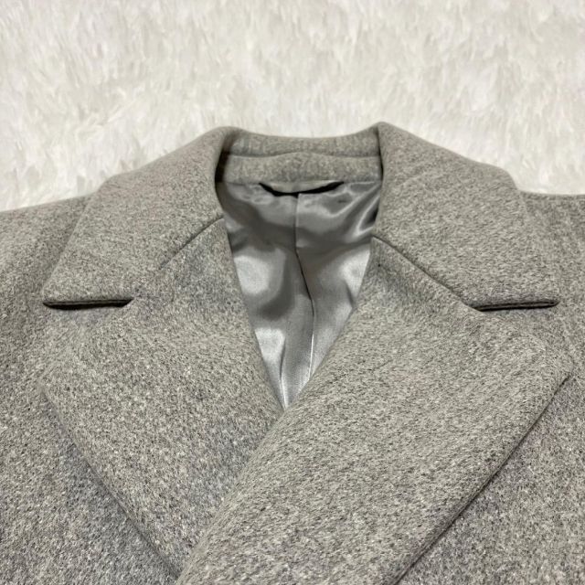 Calvin Klein(カルバンクライン)の古着 美品【Calvin Klein】コート グレー C88〜94 メンズのジャケット/アウター(ピーコート)の商品写真