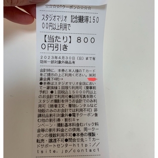 スタジオマリオ　8000円クーポン(その他)