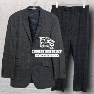 バーバリーブラックレーベル(BURBERRY BLACK LABEL)の古着 美品【BURBERRY BLACKLABEL】千鳥柄スーツ グレー(セットアップ)