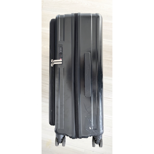 フロントオープン　スーツケース　黒 レディースのバッグ(スーツケース/キャリーバッグ)の商品写真