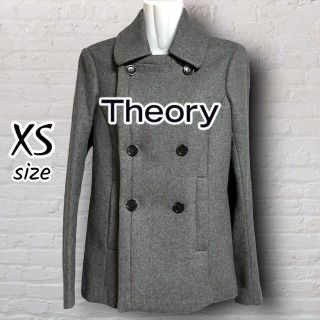 セオリー(theory)の古着 美品【theory】グレーコート 無地 グレー Pサイズ XS(ピーコート)