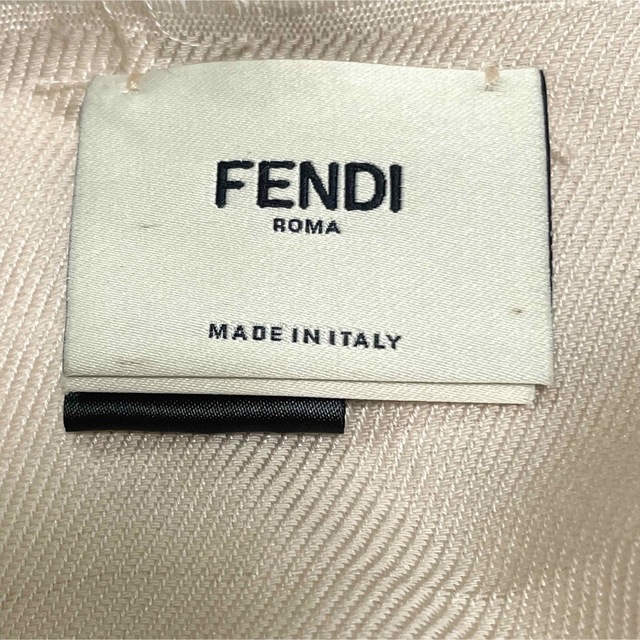 FENDI ズッカ柄 大判 ストール ショール シルク ピンクベージュ