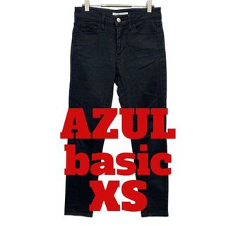 アズールバイマウジー(AZUL by moussy)のB79 AZUL basic アズールベーシック　カラーパンツ　ブラック(カジュアルパンツ)