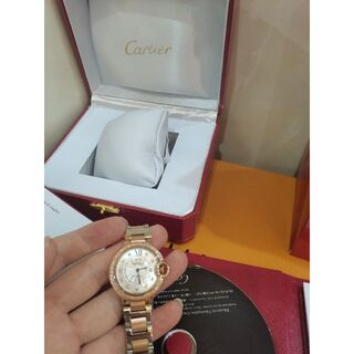 Cartier - CARTIER 腕時計 バロンブルー ダイヤSM ピンクゴールド