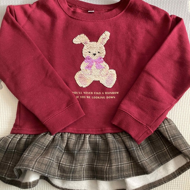 birthday スパンコール 裏起毛トレーナー キッズ/ベビー/マタニティのキッズ服女の子用(90cm~)(Tシャツ/カットソー)の商品写真