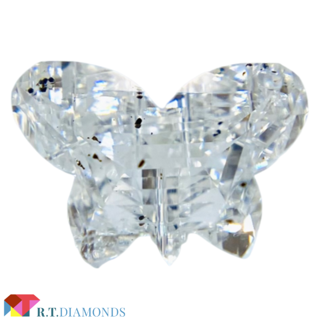 FAINTピースButterflyの形！ Fカラー SI2/0.547ct/RT1816/CGL