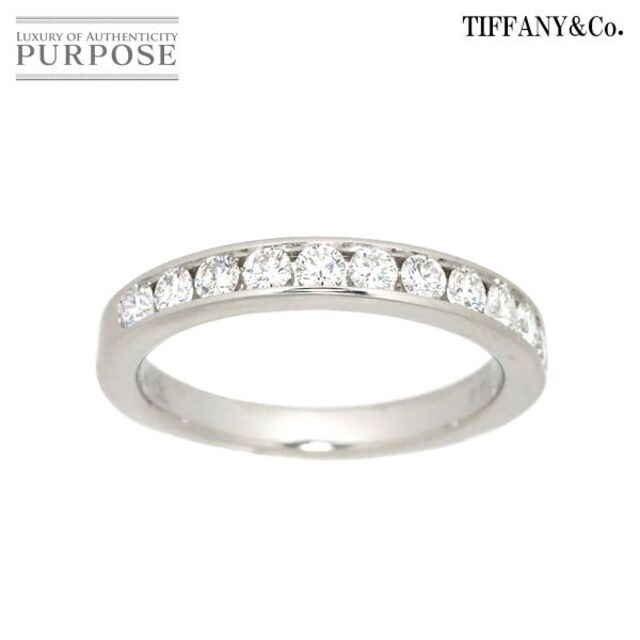 Tiffany & Co. - ティファニー TIFFANY&Co. ハーフサークル チャネル セッティング 9号 リング ダイヤ 幅3mm Pt プラチナ 指輪 VLP 90178485