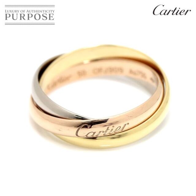 Cartier(カルティエ)のカルティエ Cartier トリニティ SM #50 リング K18 YG WG PG 3連 スリーゴールド 750 指輪 VLP 90179396 レディースのアクセサリー(リング(指輪))の商品写真