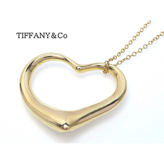 Tiffany & Co. - TIFFANY&Co ティファニー 18K オープンハート ネックレス ゴールド