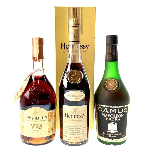 3本 REMY MARTIN CAMUS Hennessy コニャックの通販 by バイセル ラクマ ...