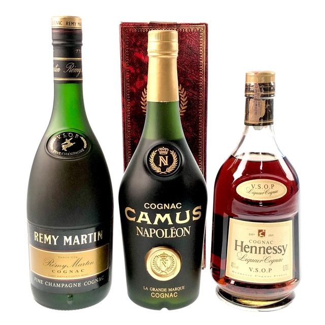 3本 REMY MARTIN CAMUS Hennessy コニャック 食品/飲料/酒の酒(ブランデー)の商品写真