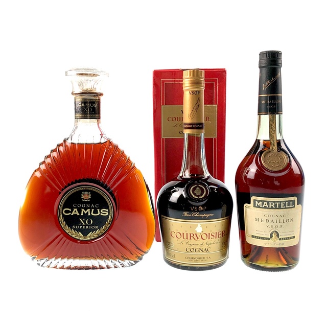 3本 CAMUS COURVOISIER MARTELL コニャック 食品/飲料/酒の酒(ブランデー)の商品写真