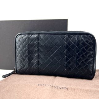 ボッテガヴェネタ(Bottega Veneta)の【良品】ボッテガヴェネタ　イントレチャート　ラウンドファスナー長財布　正規品(長財布)