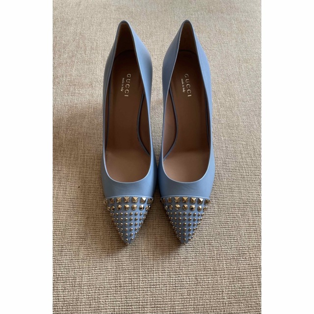 新品 定価11万 GUCCI スタッズ パンプス 37 グッチ 裏張り済 箱あり