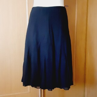 クローラ(CROLLA)のCROLLA 日本製 ひざ丈スカート黒(ひざ丈スカート)