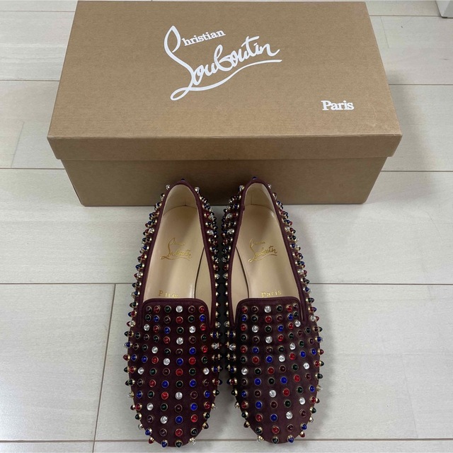 Christian Louboutin(クリスチャンルブタン)のクリスチャンルブタン　スタッズ　ローファー　37 24センチ レディースの靴/シューズ(ローファー/革靴)の商品写真