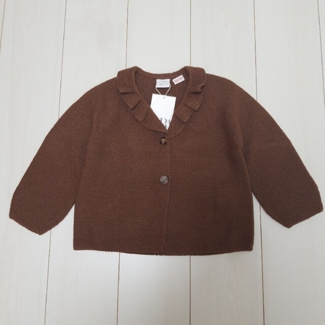 ZARA(ザラ)のザラ ZARA ニットカーディガン 110 キッズ/ベビー/マタニティのキッズ服女の子用(90cm~)(カーディガン)の商品写真