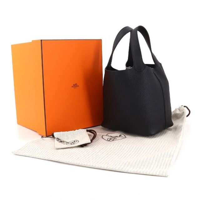 未使用 展示品 エルメス HERMES ピコタンロック PM ハンド バッグ トリヨンクレマンス ブラック U刻印 シルバー 金具 VLP 90180264 8