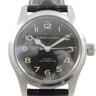 ハミルトン(Hamilton)のハミルトン カーキフィールド マーフ オート 自動巻き 黒文字盤 純正ベルト(腕時計(アナログ))