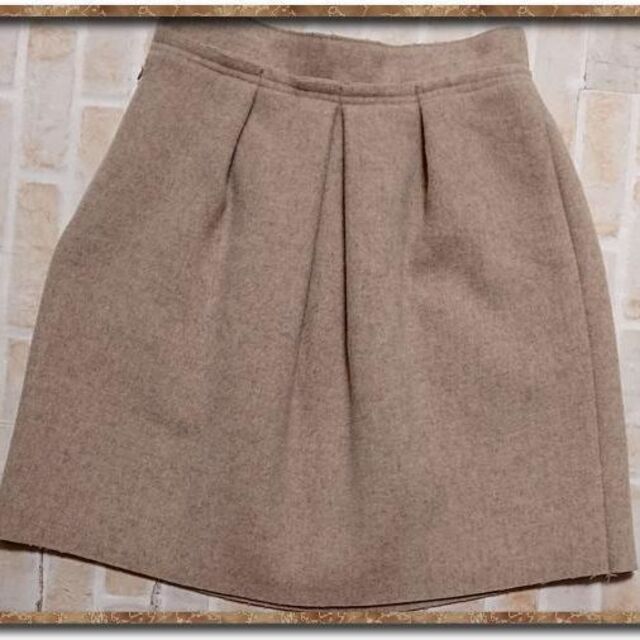 sonoma(ソノマ)のソノマ　ウールミニスカート　薄茶 レディースのスカート(ミニスカート)の商品写真