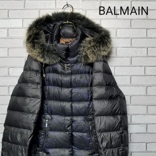 バルマン(BALMAIN)の【BALMAIN】バルマン　ダウンコート　ミドル丈　ブルーフォックスファー(ダウンジャケット)