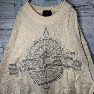 サンタフェ(Santafe)の90S サンタフェ 日本製 太アーム刺繍ロゴ光沢3DニットゆるダボY2K(ニット/セーター)