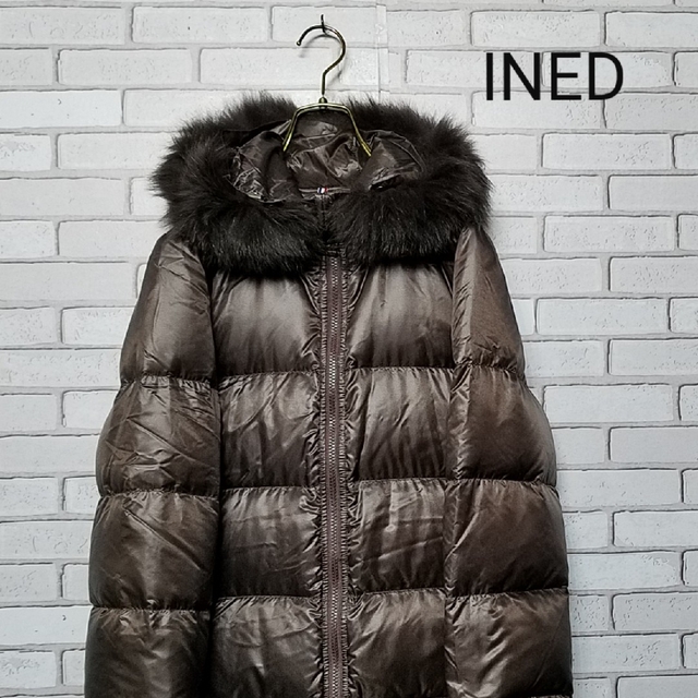 INED - 【INED】イネド ダウンコート ロング フォックスファー 9号の