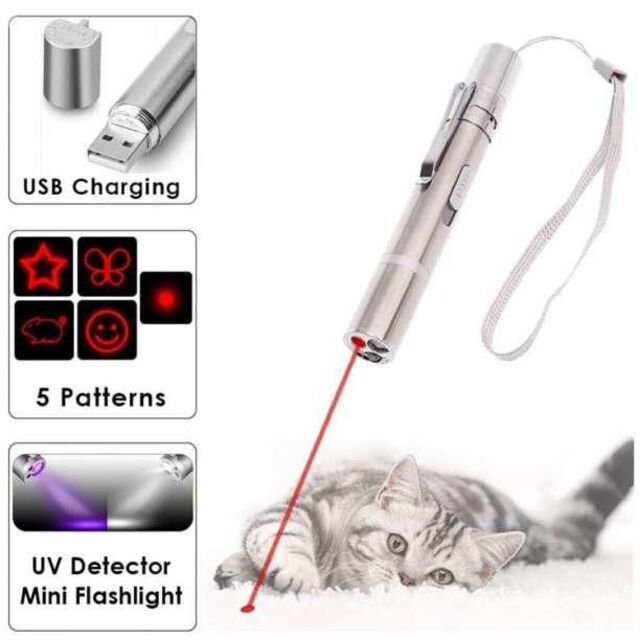 LEDポインター 猫 おもちゃ USB充電式 猫じゃらし 7in1 UVライト その他のペット用品(猫)の商品写真