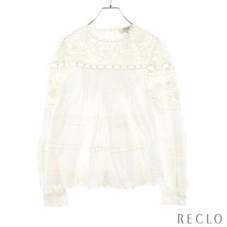 シーニューヨーク(Sea New York)のBランク Button Seam Blouse ブラウス 長袖 レース ホワイト(シャツ/ブラウス(半袖/袖なし))