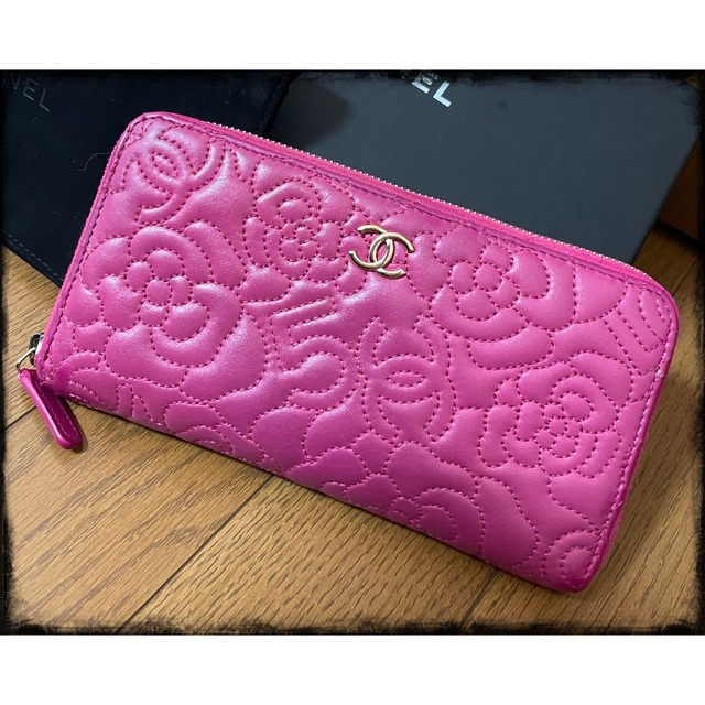 フラワープリント 【希少・限定カラー】CHANEL ココマーク 財布