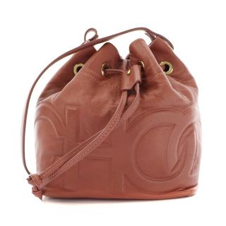 ジミーチュウ(JIMMY CHOO)のジミーチュウ ショルダーバッグ 巾着 ロゴ レザー ピンク JUNO/S PJC(ショルダーバッグ)