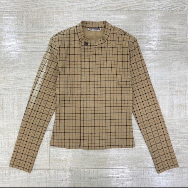 03aw ISSEY MIYAKE チェック ジップ シャツ ジャケット - その他