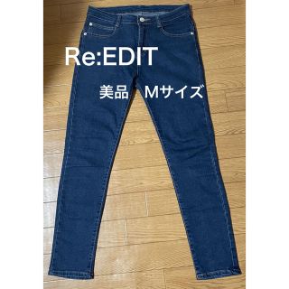 リエディ(Re:EDIT)の新品　リエディ　デニム　ネイビー　Mサイズ(デニム/ジーンズ)