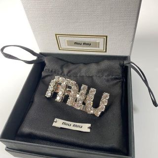 スイーツ柄 ブルー 美品 ミュウミュウ MIU MIU バレッタ ヘアピン ヘア