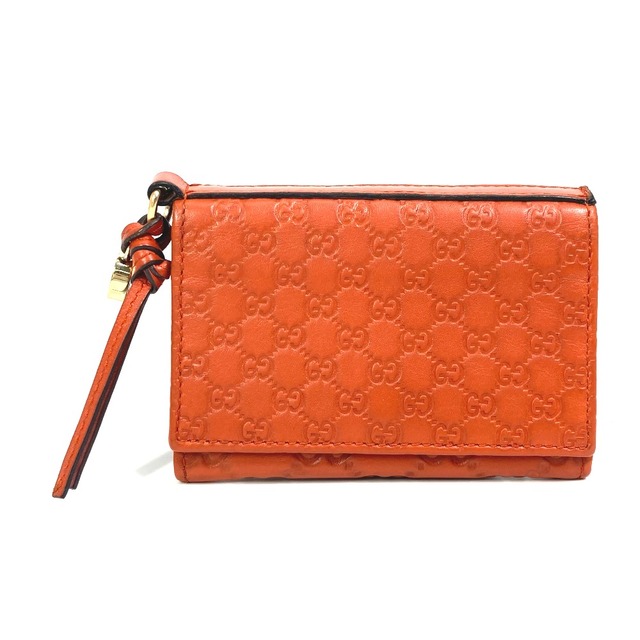 グッチ GUCCI ビジネス 323401 GG/ロゴ/マイクログッチ 定期入れ カードケース シマレザー オレンジ | フリマアプリ ラクマ