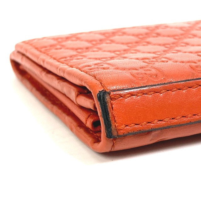 グッチ GUCCI ビジネス 323401 GG/ロゴ/マイクログッチ 定期入れ カードケース シマレザー オレンジ