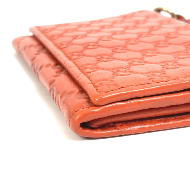グッチ GUCCI ビジネス 323401 GG/ロゴ/マイクログッチ 定期入れ カードケース シマレザー オレンジ
