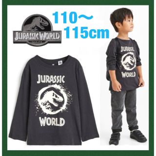 エイチアンドエム(H&M)の未使用h&mジュラシックワールド長袖カットソー110〜115cm男の子ロンT恐竜(Tシャツ/カットソー)