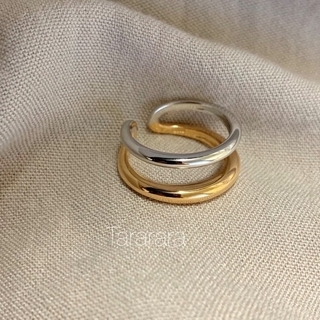 ●silver925 Wline Wcolor ring●金属アレルギー対応(リング(指輪))