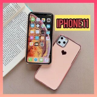 【特価】iPhone11 アイフォンケース ハート柄 シンプルケース ピンク(iPhoneケース)