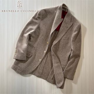 ブルネロクチネリ(BRUNELLO CUCINELLI)のH91★美品★極上カシミヤブレンド テーラードジャケット ブルネロクチネリ(テーラードジャケット)