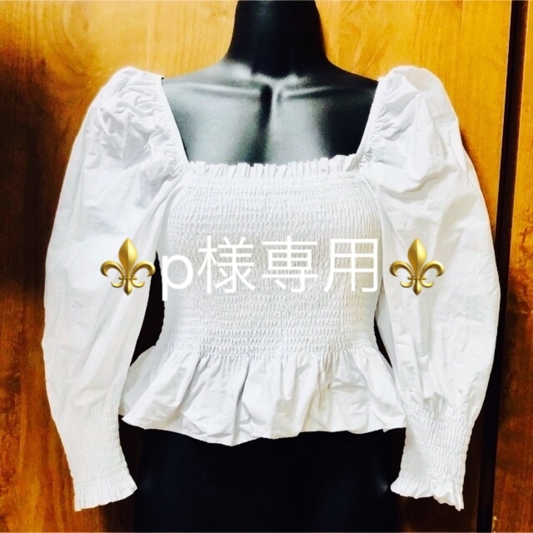 ZARA(ザラ)の美品　ZARA 白ブラウス♡ M レディースのトップス(シャツ/ブラウス(長袖/七分))の商品写真