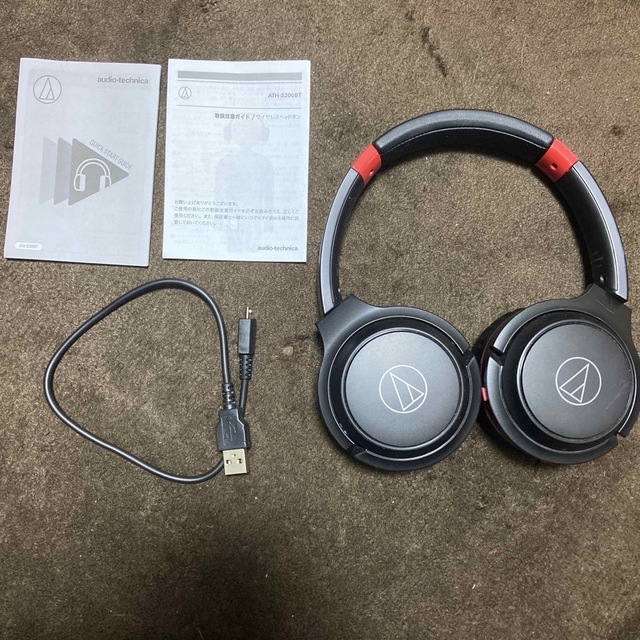 audio-technica ワイヤレスヘッドホン ATH-S200BT BRD スマホ/家電/カメラのオーディオ機器(ヘッドフォン/イヤフォン)の商品写真