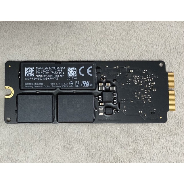 Apple SSD 1TB (MacBook pro 2015からのもの)PC/タブレット